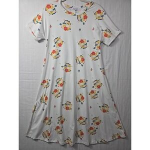 Sweet Salt Modest Floral A Line Midi Dress Women's S Short Sleeves‎ Stretch Soft